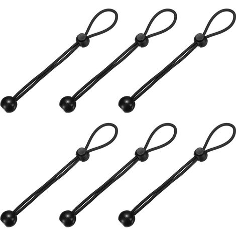 Lot de 6 tendeurs élastiques universels à boule - 20 cm - Pour stores enrouleurs extérieurs, tentes, auvents, bâche (1/5)
