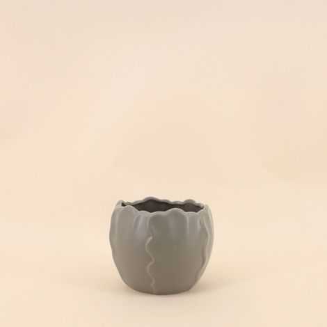 Cache pot céramique festonné 13x10cm