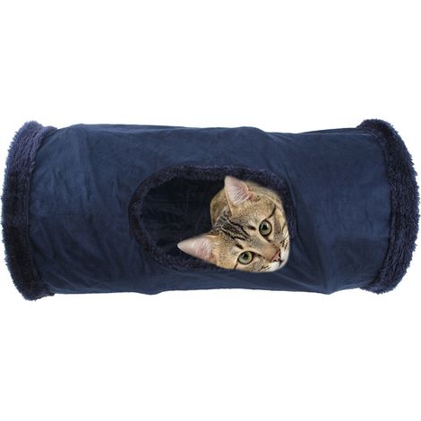 Tunnel Pour Chat - Tunnel Pliable En Polyester Renforcé Avec Cadre En Acier À Ressort - Pour Jeu Et Exploration - 1 Pièce (1/5)