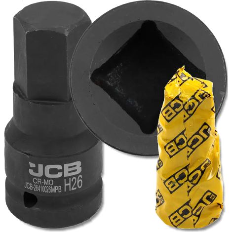JCB Impact Bit Steckschlüssel 3/4" 26mm 6-kant Cr-Mo Steckschlüssel