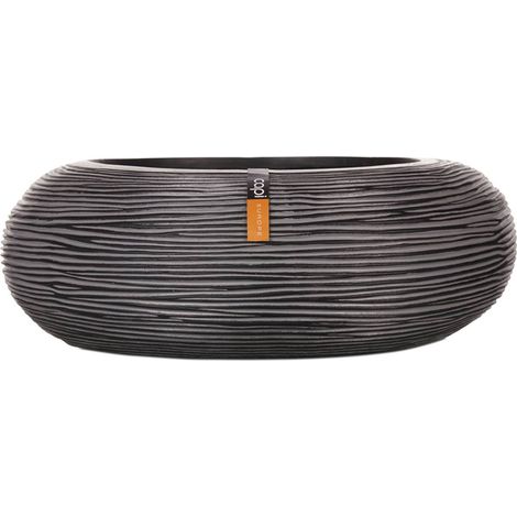 Bac Rib en fibres de verre Int. bol rond bas 35x10 cm noir - dimhaut: H 35 cm - couleur: Noir