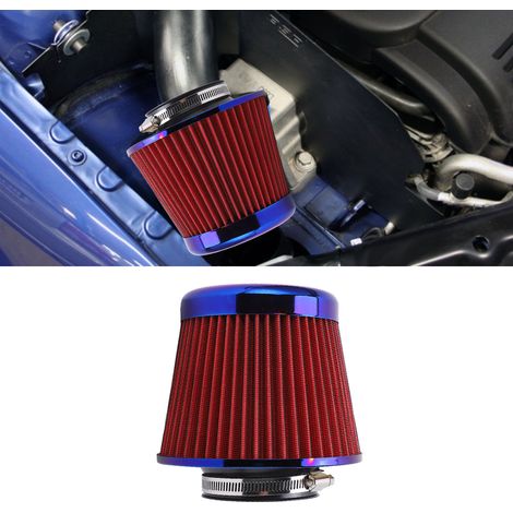 Fahrzeugmodifikation: 3-Zoll (76 mm) Universal-Hochleistungs-Ansaugfilter mit farbigem, pilzförmigem Kopf (rot). (1/5)