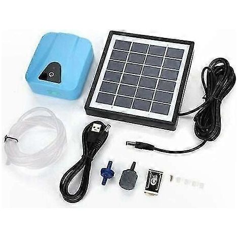 Aérateur d'étang solaire, pompe à oxygène 2L/min pour bassins de jardin et aquariums, solution d'aération efficace de l'eau (1/5)