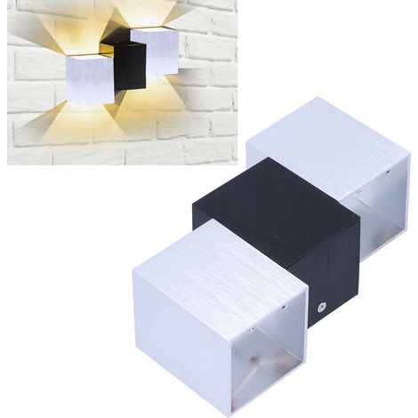 Applique murale LED en aluminium 6W pour chambre, escalier, couloir, karaoké, hôtel, 85-265V, blanc chaud (1/5)