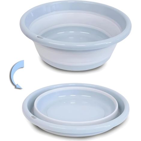 Bassine Pliable, Bassine Plastique (31cm, Vert) Panier Linge Pliable, Petite Bassine, Bol Pliable, Utile dans la Salle de Bains, Cuisine, Jardin, Camping, en Caoutchouc thermostatique