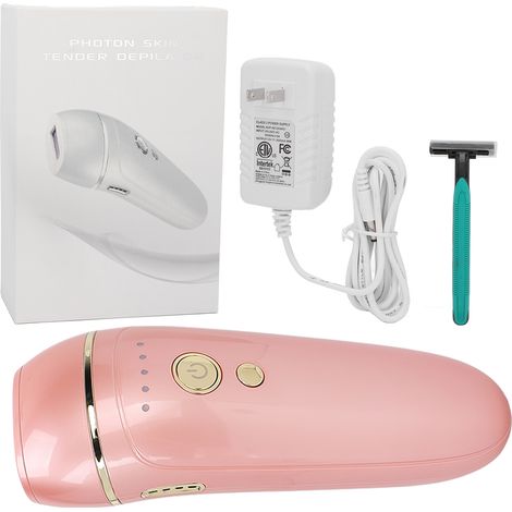 Épilateur IPL domestique portable sans douleur pour aisselles, dos, jambes, bras – Machine électrique épilatoire 110‑240V, rose doré, prise américaine. (1/5)