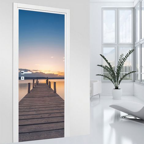 Stickers pour porte - Ponton - 73 x 205 cm - Adhésif MAT (1/2)