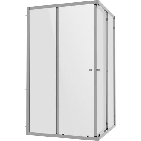 Baridi DH300 Corner Shower Entry Enclosure 1000 x 800 x 1850mm with 6mm Tempered Glass - Chrome