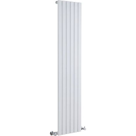 Milano Capri White Vertical Column Single Flat Panel Radiator - 1780mm x 354mm (1/5)