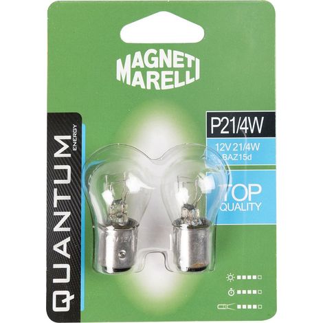 Magneti Marelli P21/4W coppia lampadine auto biluce 12V 21/4W attacco BAZ15d (1/3)
