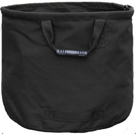 ALLIANDISSac de jardinage extra robuste 125L avec poignée, sac de rangement en toile noire (H 45 cm, P 55 cm) (1/4)