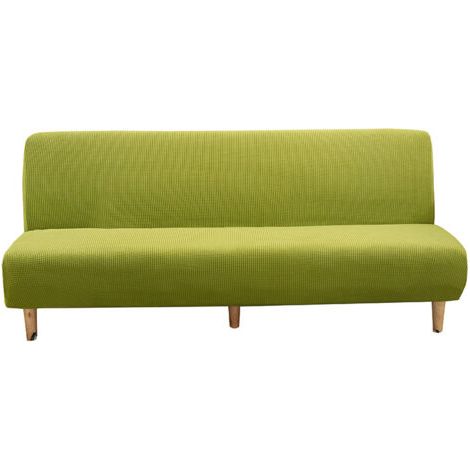 Sollbry Housse de Canapé sans Accoudoirs 3 Places Couleur Unie épaisse Imperméable Extensible Elastique Housses Canapé pour Canapés Pliants Et Canapés-Lits. (Vert )