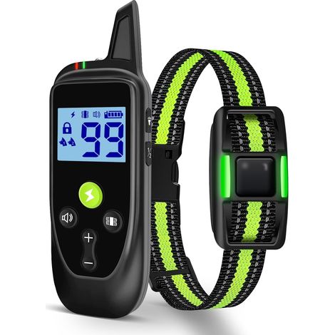 Collier de Dressage pour Chien avec Télécommande – 3 Modes (Bip, Vibration, Choc), Portée 1000m, Étanche IP67, Lampe LED, Rechargeable, Convient Petits Moyens Grands Chiens (1/5)
