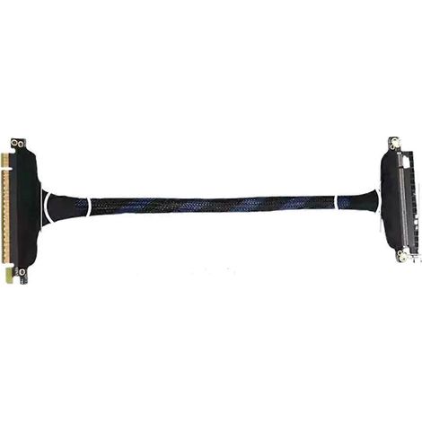 PCIe 5.0 x16 Gen5 Serverkabel, versilbert, verlustfrei, flexibel, GPU-Adapter für 5090-Grafikkarte, 30 cm (1/5)