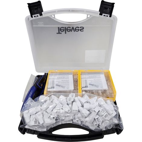 Kit connettori RJ45 UTP Cat 6 manicotti e pinza Televes 209402