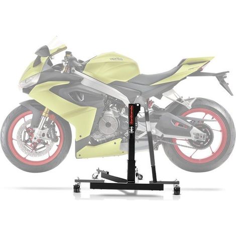 Béquille d'atelier centrale - CONSTANDS - Aprilia RS 660 20-25 - Plaque d'adaptation spécifique - 300 kg - Disjoncteur automatique