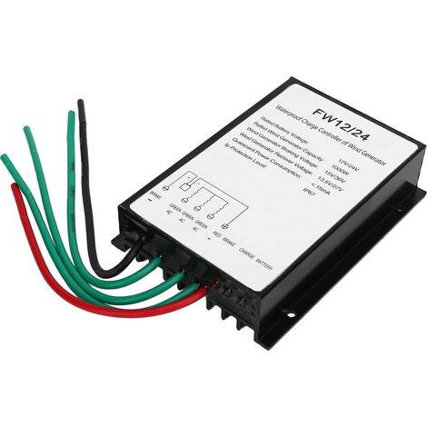 Régulateur hybride éolien-solaire étanche 1000W avec indicateur LED pour générateur éolien et panneau solaire (1/5)