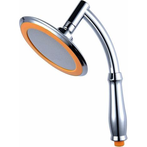 Duchas de mano ajustables con efecto lluvia, cabezal de ducha de acero inoxidable de panel grande con brazos de ducha, cabezal de ducha de baño de alta presión con rociador superior (6 pulgadas) (1/5)