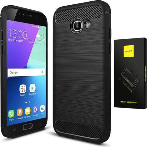 Étui Spacecase Carbon Galaxy A5 2017 noir (1/5)