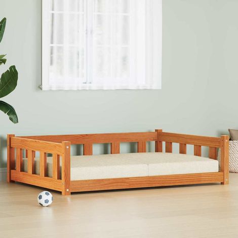 vidaXL Letto per Cani Marrone cerato 100 x 70 x 28 cm Pino massello