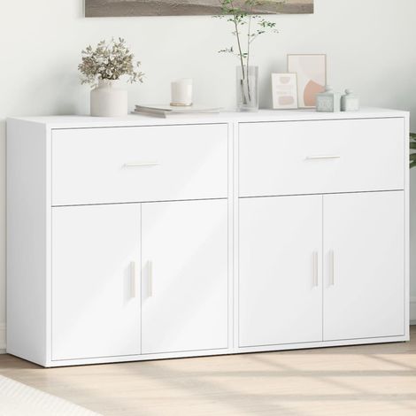 Sideboards 2 Stk. Weiß 60x31x70 cm Holzwerkstoff