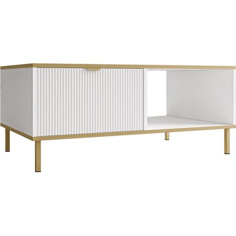 Mesa de centro Comfivo Elblare , 43x60x100cm, Diámetro: 0, MDF, Aglomerado laminado, Angular