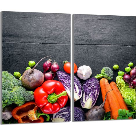 Placa protectora de vidrio para estufa 2x30x52 Verduras (1/5)