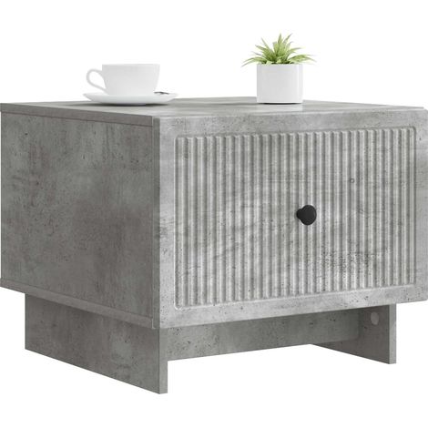 Maison Exclusive - Tavolino da salotto con cassetto Grigio Cemento 49 x 50 x 40 cm