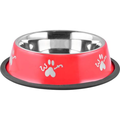 Schüssel MagicHome Woof 23 cm, 900 ml, rot, für Hund