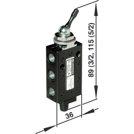 IMI NORGREN Valvola pneumatica ad azionamento meccanico X3044302 Materiale cassa Alluminio 1 pz. (1/4)