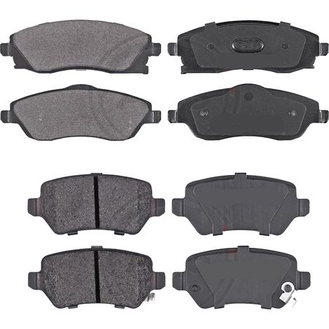 KIT PASTIGLIE FRENO ANTERIORI E POSTERIORI compatibile con OPEL MOKKA / MOKKA X (J13) / PASTIGLIE FRENANTI AUTO OEM P 07 012  P 59 077,P 59 099  P 59 080 / SOSTITUZIONE DIRETTA / BASSA POLVERE / SILEN