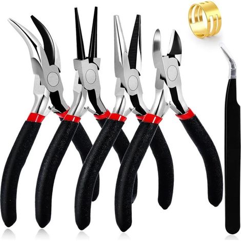 Ensemble de 6 pinces à bijoux INF – Idéal pour les loisirs créatifs et le perlage (1/5)