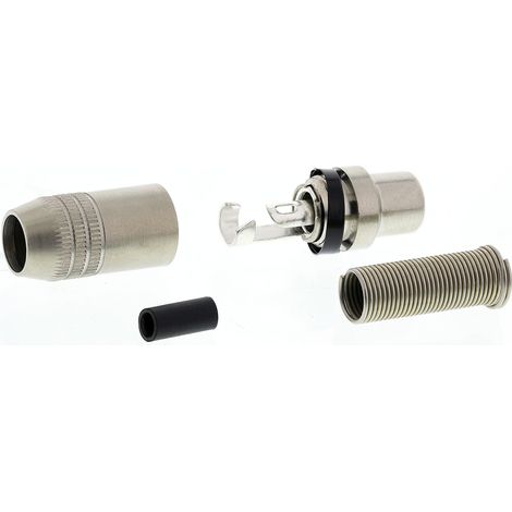 Prise RCA RS PRO Femelle, Montage sur câble Droit, Contacts plaqués Nickel ( Prix pour Sachet de 5 ) (1/3)