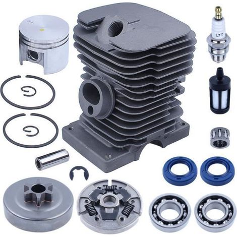 38mm 3/8 "6T Cylindre pour Stihl MS180 MS170 017 018 avec kit de joints d'huile de roulements de tambour d'embrayage de piston (1/4)