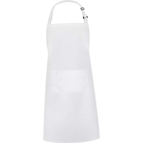 Tablier de cuisine à bavette, tablier durable pour toutes les occasions, tablier utilitaire pour fleuriste, jardinier, salon de coiffure, homme ou femme.-White