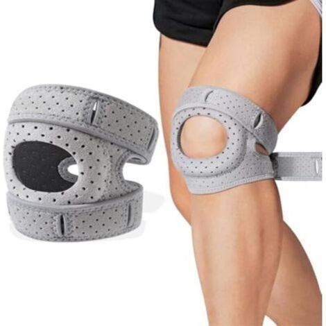 Bandage de genou pour ménisque et ligaments, thérapeutique et ajustable, en néoprène, orthopédique pour la remise en forme et la stabilisation (1/5)