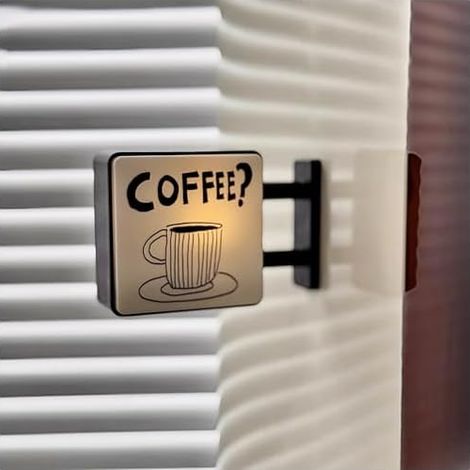 Lampe à café aimant de réfrigérateur, veilleuse en forme de chat mignon, décoration vintage latte, accessoires de cuisine créatifs, veilleuse LED chaude avec dos magnétique pour bar, réfrigérateur [Cl (1/5)