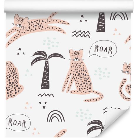 Papier peint animaux sauvages chats pour salon et chambre 50x1000 cm (1/5)