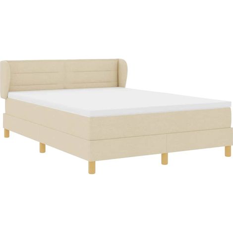 Letto a molle con materasso Crema 200 x 160 cm Tessuto vidaXL (1/5)