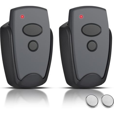 Télécommande compatible Marantec D302-868, D304-868, D382-868, D384-868, D323-868 - 2 canaux, lot de 2 (1/5)