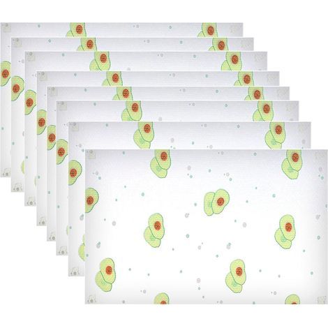 8 Pièces Tapis de Frigo EVA Antiderapant Non-Adhésif, Tapis Frigo en EVA, Tapis de Réfrigérateur Lavable, Plastique Tapis (1/5)