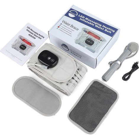 Ceinture ventrale avec lumière rouge et airbag, modèle privé, 5000 mAh, chauffage électrique, vibration, massage, protection lombaire. (1/4)