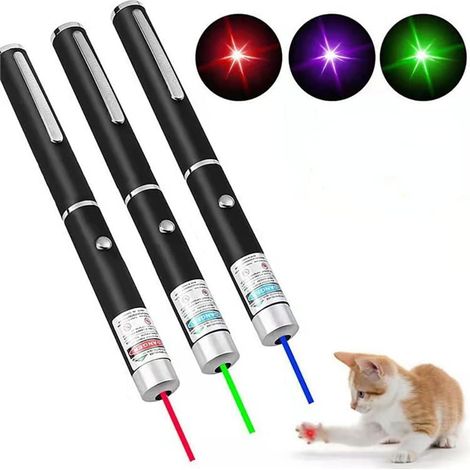 Pointeur Laser - Rouge Vert Violet - Pour Chiens Et Chats - Jouet Interactif Pour Animaux - 3 Pièces (1/5)