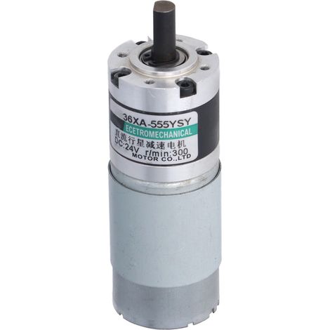 24-V-Gleichstrom-Planetengetriebemotor, 15 W, 300 U/min, max. Drehmoment 34 kg·cm, bidirektionales CW/CCW-Mikrogetriebe, kleiner Elektromotor für Heimwerkerprojekte (1/5)