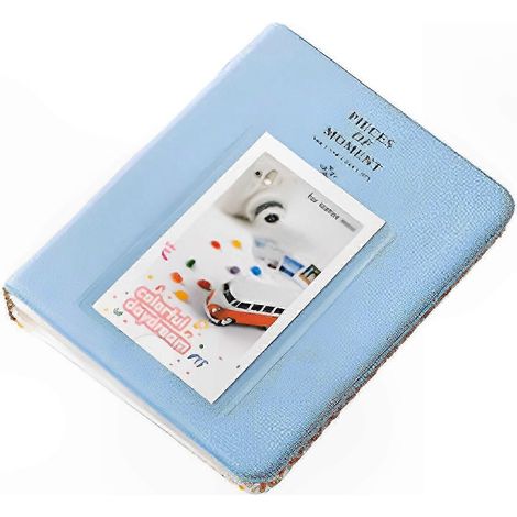 Album photo mini 3 pouces 64 pochettes multifonction, organiseur à inserts pour photos, idéal maison extérieur voyage, blanc (1/5)