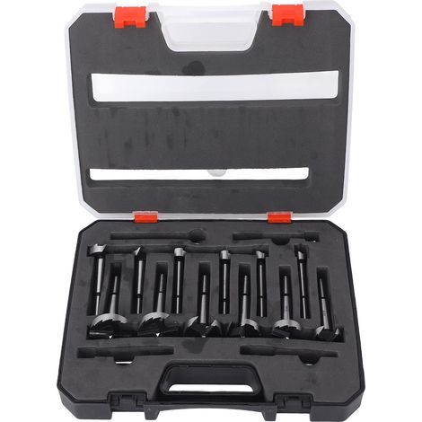 10mm Forstner Drill Bit Set, Round Shank, 1/4" - 1 5/8", for Wood (1/5)