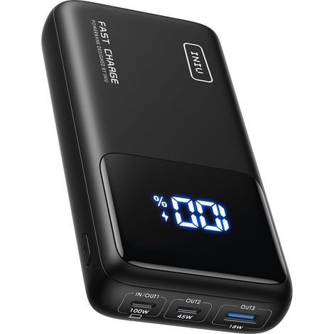 Batterie Externe pour Ordinateur Portable, 100W 25000mAh Capacité Power Bank, USB-C Batterie Portable Charge Rapide avec Pro, 17 16 Pro, S22, etc. (1/5)