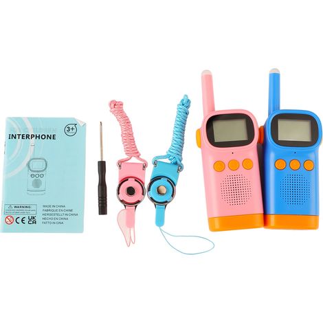 Lot 2 talkies-walkie enfants avec lampe torche, radio bidirectionnelle longue portée pour aventure intérieure/extérieure (1/5)