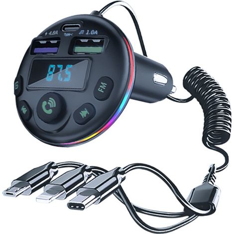 New Q21 Fast Charging Car Bluetooth Charger for MP3 Players - One-to-Three Car Chargers -- Q21 (1/4)