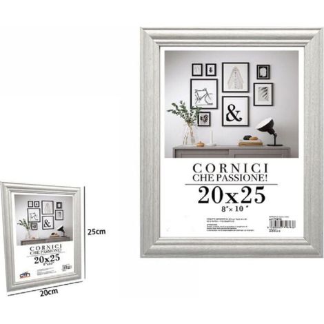 YMYNY - Cornice Per Fotografie Quadri Tele Poster Portafoto 20x25cm Modello Silver 71617 -